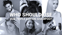 Load and play video in Gallery viewer, Triple Action Antibacterial Shampoo - For Hair Loss &amp; Healthy Scalp
